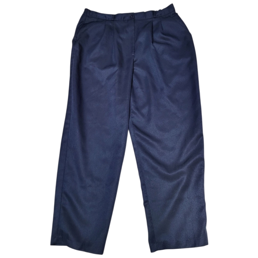 Dress Barn Blue Trousers with Relaxed Fit - Size 18